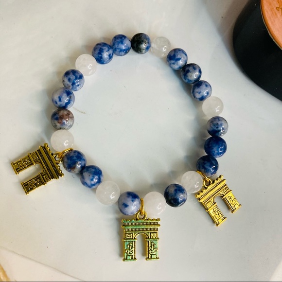 Arc De Triomphe * Blue Spot Jasper * Jade - Picture 3 of 6